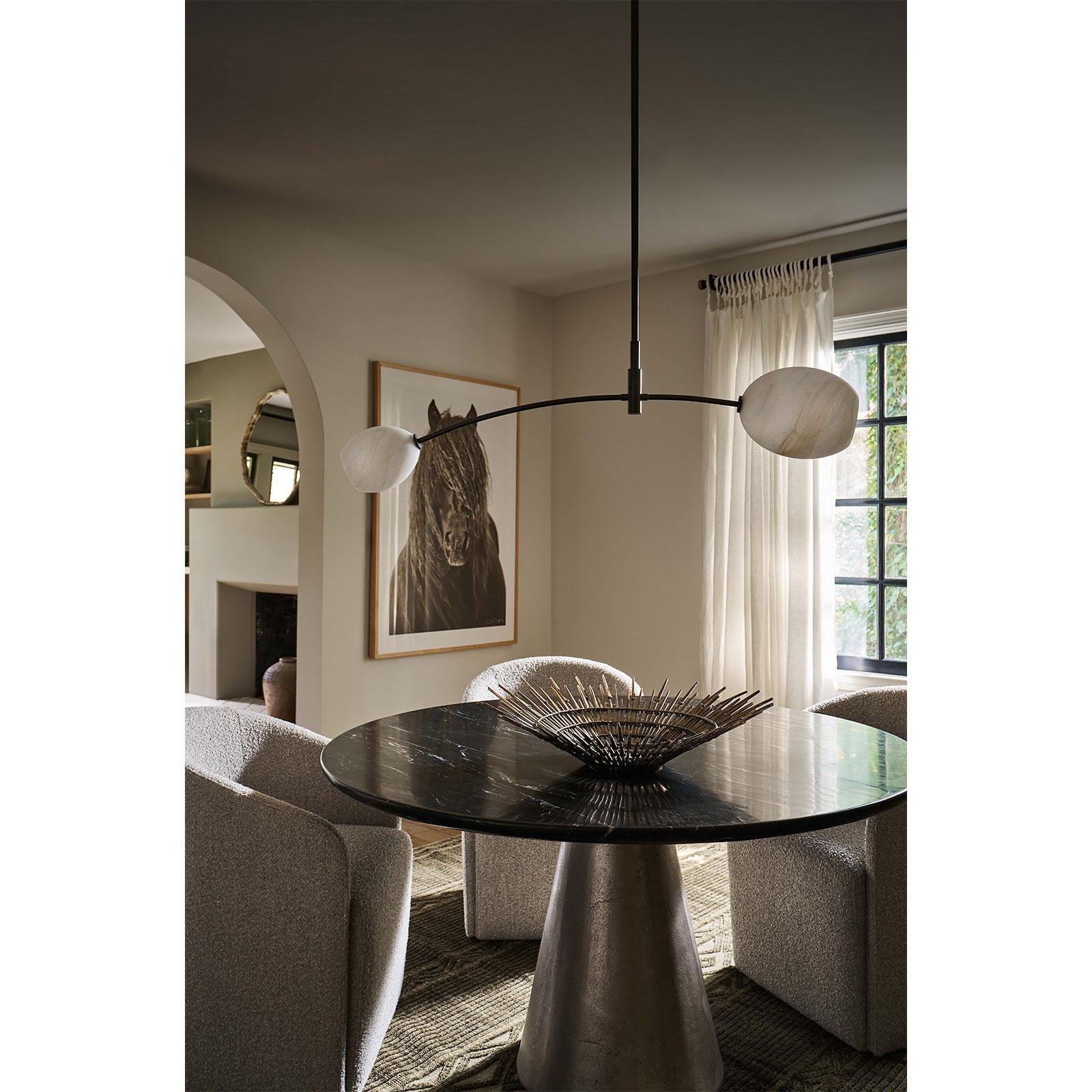 Artemis Brass & Alabaster Double Pendant | Regina Andrew Detroit